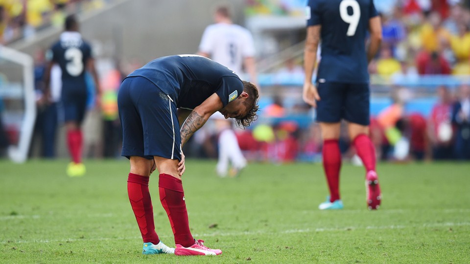 آنتوان گريزمان|عکس العمل بازیکن  تیم ملی فرانسه ، آنتوان گريزمان بعد از  بازی مقابل آلمان.