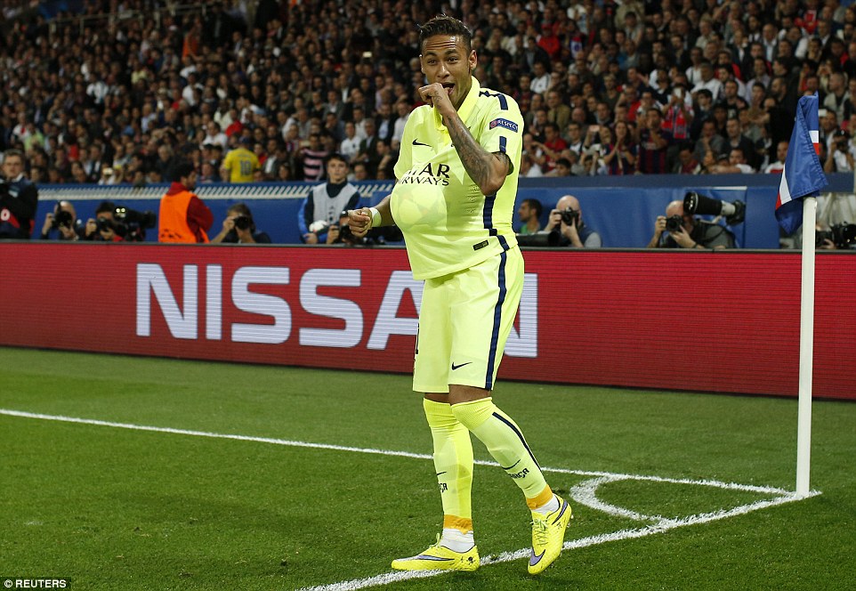 نیمار|پاریس سن ژرمن 1 - 3 بارسلونا / لیگ قهرمانان