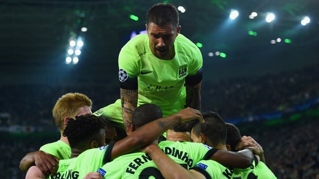 سرخیو آگوئرو|مونشن گلادباخ 1 - 2 منچستر سیتی / لیگ قهرمانان