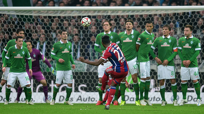 دیوید آلابا|وردر برمن 0 - 4 بایرن مونیخ / بوندسلیگا