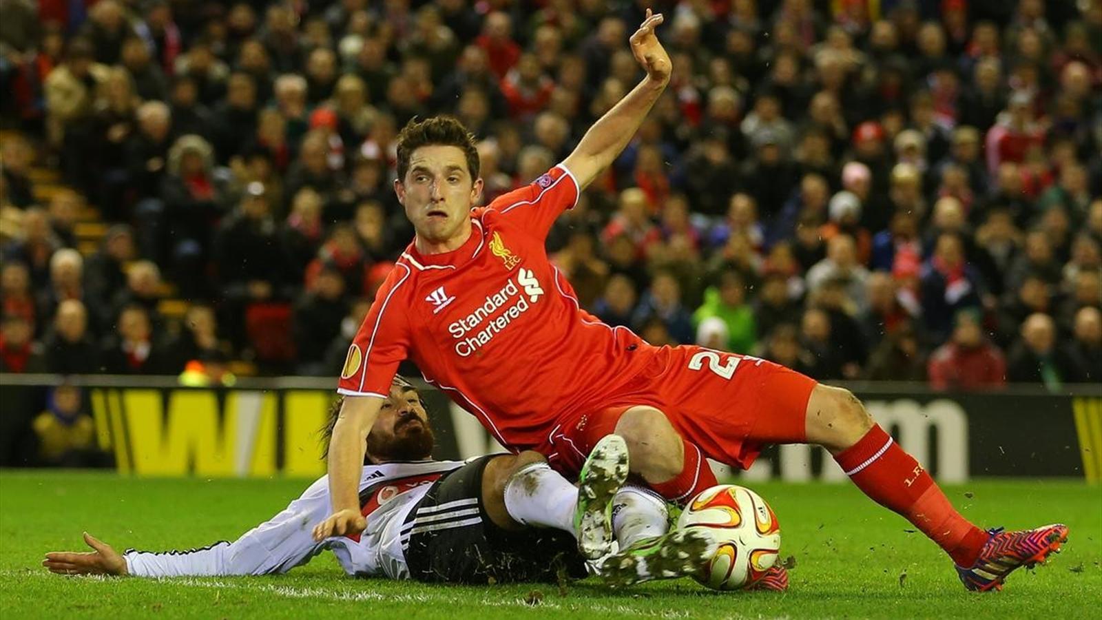 برخورد دو بازیکن|لیورپول 1 - 0 بشيكتاش / لیگ اروپا