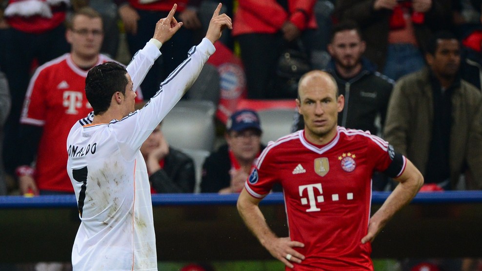 آرین روبن - کریستیانو رونالدو|شادی و غم در یک قاب