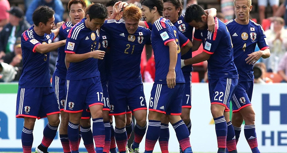 شادی بازیکنان ژاپن|ژاپن 4 - 0 فلسطین / جام ملت های آسیا 2015