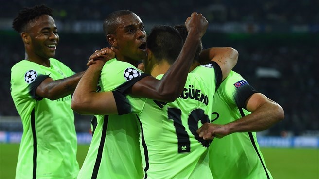 سرخیو آگوئرو|مونشن گلادباخ 1 - 2 منچستر سیتی / لیگ قهرمانان