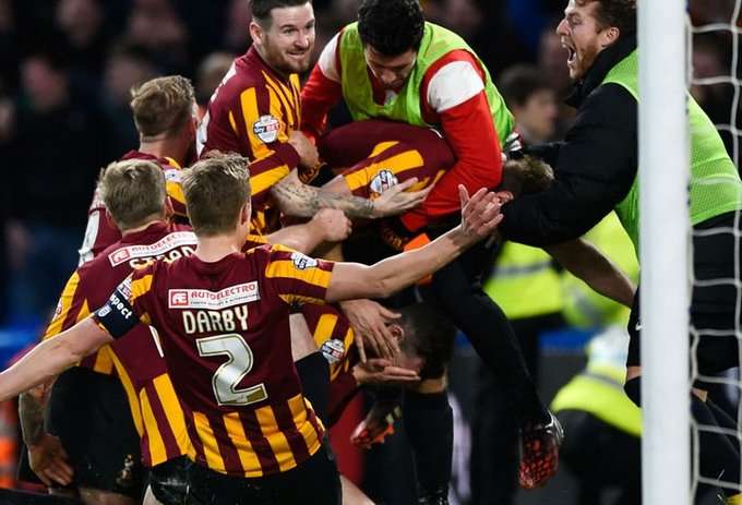 چلسی 2 - 4 برادفورد سیتی/جام حذفی انگلستان/خلاصه مسابقه