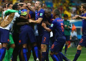 جورجینیو وینالدوم|شادمانی جورجینیو وینالدوم بعد از باز کردن دروازه برزیل.