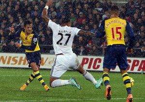 الکسیس سانچز|سوانسی 2 - 1 آرسنال / لیگ جزیره