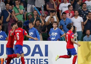 شادی بازیکن کره بعد از گلزنی