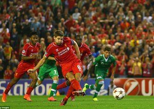 استیون جرارد|لیورپول 2-1  لودوگورتس / لیگ قهرمانان