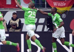 شادی بازیکنان وولفسبورگ