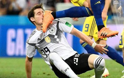 عکس/ لحظه شکستن بینی هافبک آلمان