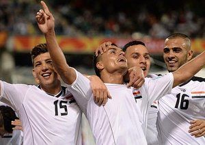 شادی بازیکنان عراق|عراق 2 - 0 فلسطین / جام ملت های آسیا 2015