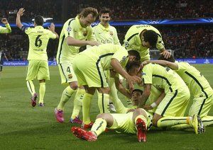 لوئیس سوارز|پاریس سن ژرمن 1 - 3 بارسلونا / لیگ قهرمانان