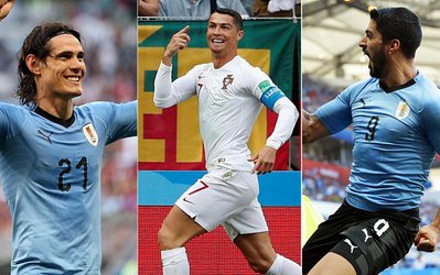 پرتغال - اروگوئه / رویارویی ستاره رئال مادرید با ستاره های پاری سن ژرمن و بارسلونا