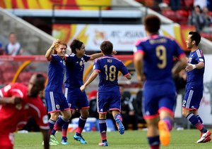 شادی بازیکنان ژاپن