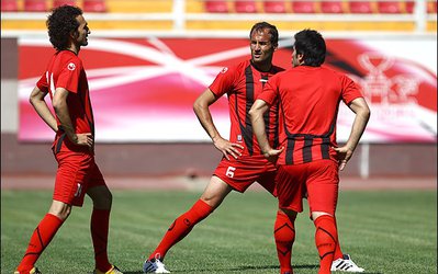مهاجم برزیلی پرسپولیس در تمرین سرخپوشان حضور یافت