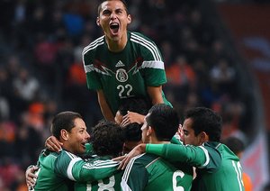 شادی بازیکنان مکزیک