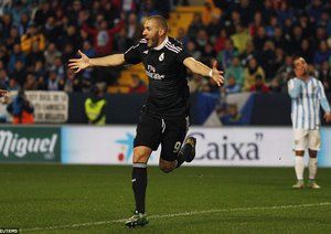 کریم بنزما|مالاگا 1 - 2 رئال مادرید / لالیگا