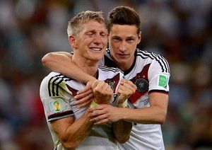 باشتین شوانشتایگر|شادمانی باشتین شوانشتایگر بعد از پیروزی مقایل آرژانتین.