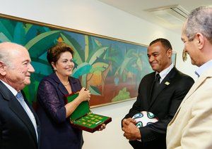 سر بلاتر - کافو|ملاقات سر بلاتر با رییس جمهور برزیل