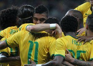 شادی بازیکنان برزیل