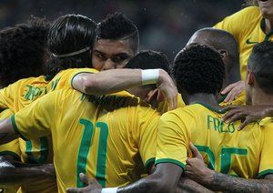 شادی بازیکنان برزیل|برزیل 1 - 0 هندوراس / دیدار دوستانه