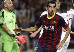 بارسلونا ۳-۱ میلان/ گروه H لیگ قهرمانان اروپا