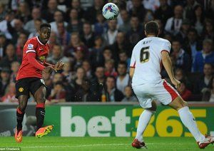 دنی ولبک|ميلتون کينز دونز	 4-0 منچستریونایتد / جام اتحادیه