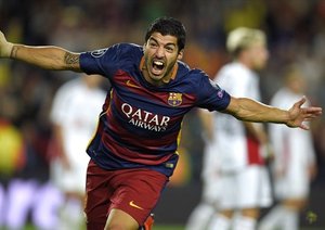 لوئیس سوارز|بارسلونا 2 - 1 باير لوركوزن / لیگ قهرمانان