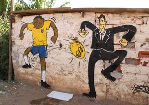 دیوارنوشت های ضد فیفا در برزیل