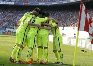 شادی بازیکنان بارسا