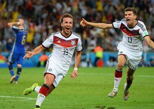 ماریو گوتزه|شادمانی ماریو گوتزه بعد از باز کردن دروازه آرژانتین.