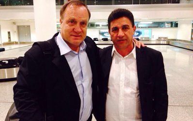 عکس روز | دیدار قلعه‌نویی و ادوکات در فرودگاه ایروان