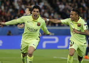 لوئیس سوارز|پاریس سن ژرمن 1 - 3 بارسلونا / لیگ قهرمانان