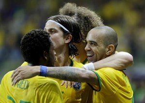 شادی بازیکنان برزیل|برزیل 2 - 0 مکزیک / دیدار دوستانه