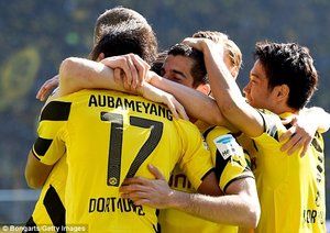 شادی بازیکنان دورتموند