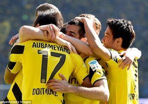 شادی بازیکنان دورتموند|بوروسيا دورتموند 3 - 0 پادِربورن / بوندسلیگا