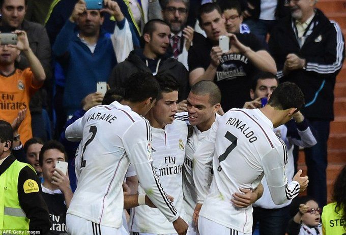 شادی بازیکنان رئال