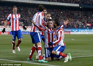 شادی بازیکنان اتلتیکو