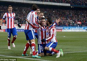 شادی بازیکنان اتلتیکو|اتلتیکو مادرید 2 - 0 رئال مادرید / جام حذفی اسپانیا