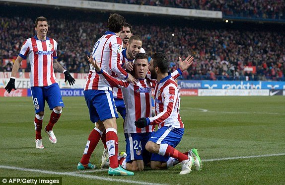 شادی بازیکنان اتلتیکو