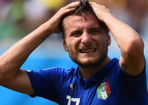 چیرو ایموبیلِ|عکس العمل چیرو ایموبیله در بازی مقابل تیم ملی اروگوئه.