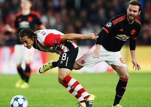 خوان ماتا -  آندرس گواردادو|پی. اس. وی آیندهوون 2 - 1 منچستر یونایتد / لیگ قهرمانان