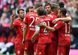 شادی بازیکنان بایرن