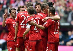 شادی بازیکنان بایرن|بایرن مونیخ 2 - 0 ماینتس / بوندسلیگا