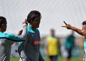 نانی - پریرا|شادابی و شوخی بازیکنان پرتغال در حین تمرین