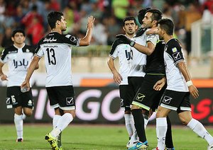 شادی بازیکنان سایپا|پرسپولیس تهران 1 - 2 سایپا تهران / لیگ برتر ایران