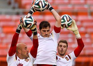 ایکر کاسیاس -  دی خئا  -مانوئل رینا|تمرین سه دروازه بان آماده این روزهای تیم ملس اسپانیا