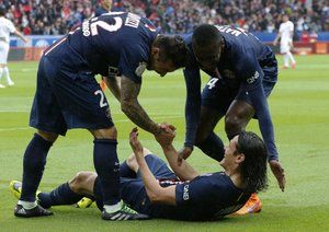 شادی بازیکنان پی اس جی|پاریس سن ژرمن 6 - 1 ليل / لوشامپیونه