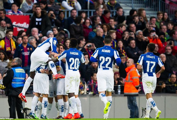 شادی بازیکنان اسپانیول